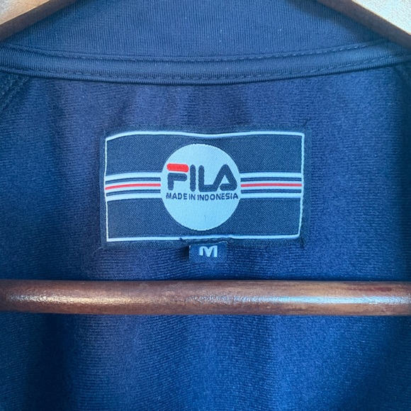 FILA Strap Zip-Up Track Jacket Medium - Picture 3 of 4